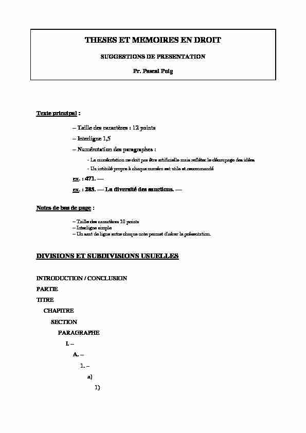 [PDF] Notes bas de page - UFR Droit et Économie