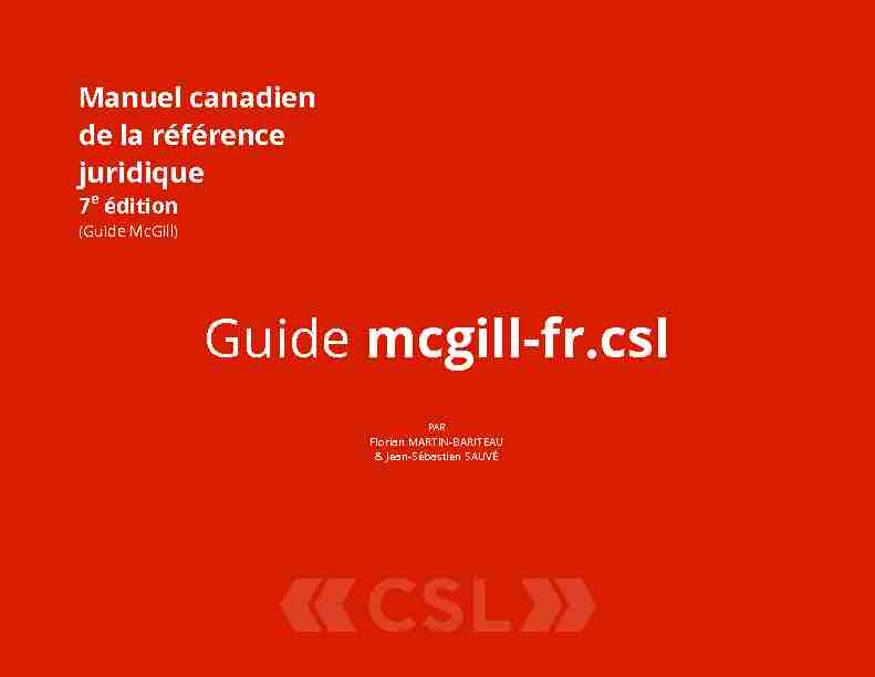 Guide mcgill-fr.csl