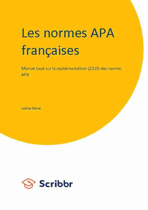 Les normes APA françaises