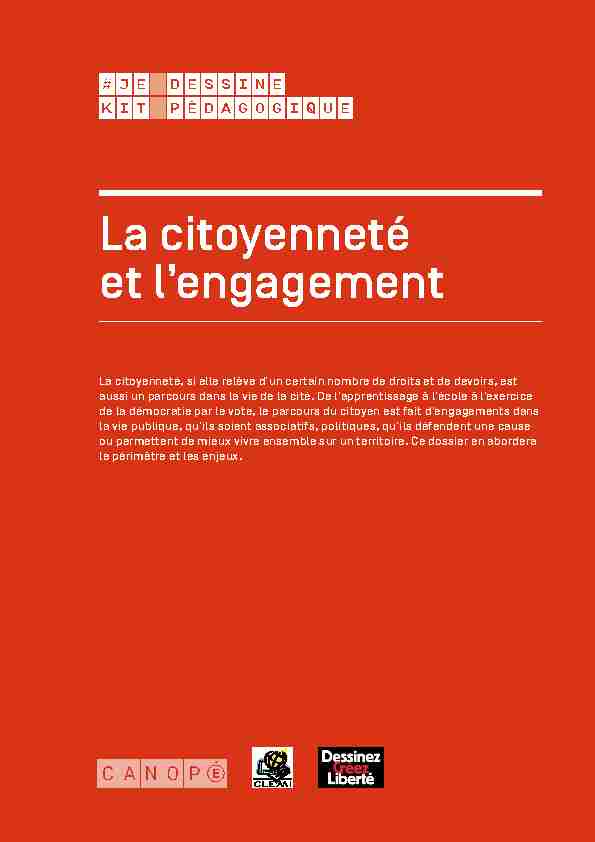 [PDF] La citoyenneté et lengagement - Réseau Canopé