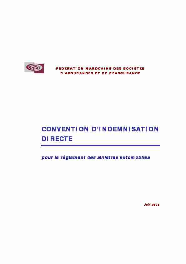 CONVENTION DINDEMNISATION DIRECTE