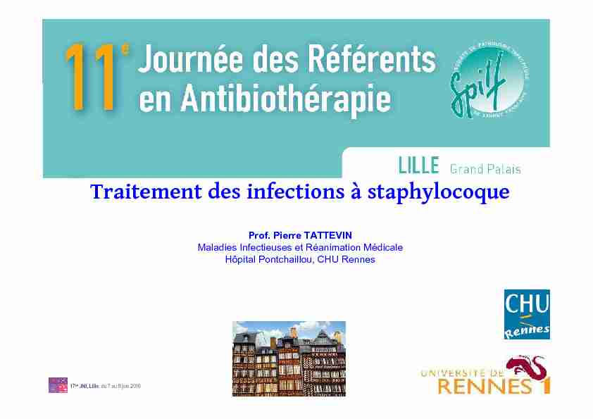 [PDF] Traitement des infections à staphylocoque - Infectiologie