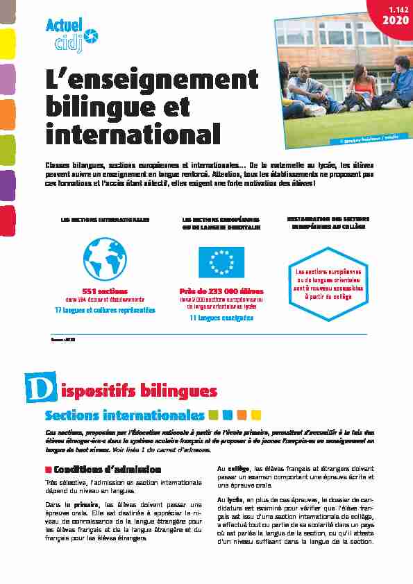 Lenseignement bilingue et international