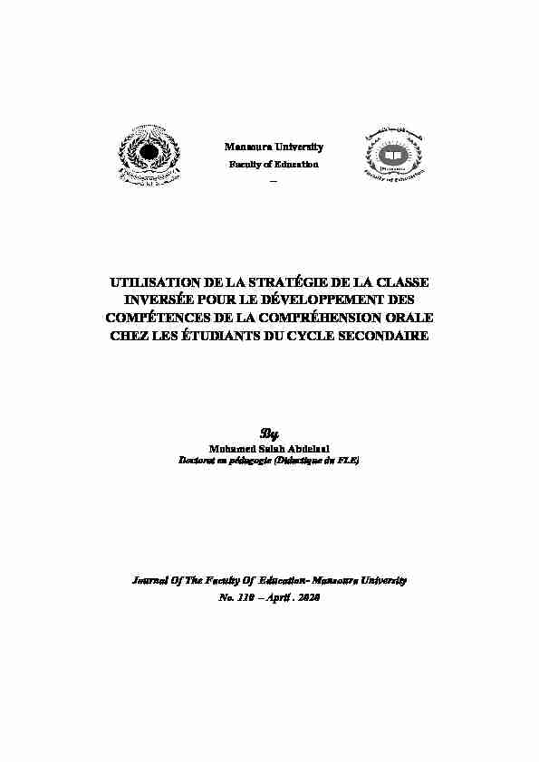 [PDF] UTILISATION DE LA STRATÉGIE DE LA CLASSE INVERSÉE