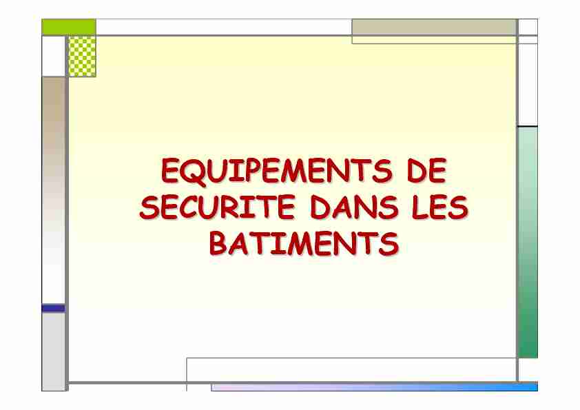 [PDF] sécurité dans les batiments