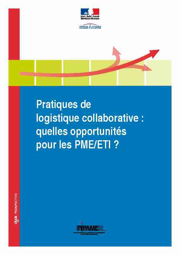 [PDF] Pratiques de logistique collaborative - Direction Générale des