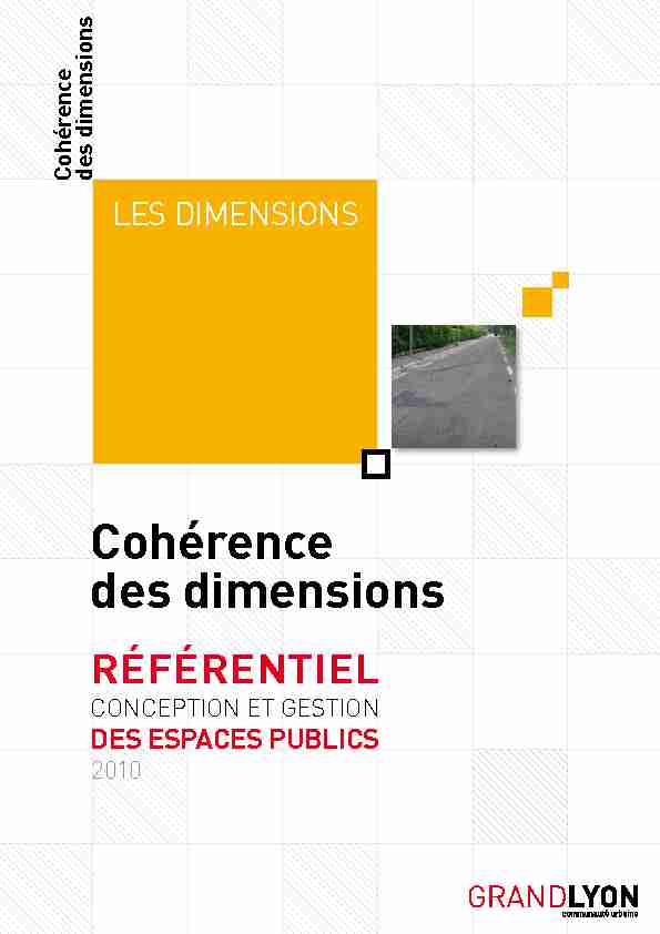 [PDF] Cohérence des dimensions - Grand Lyon