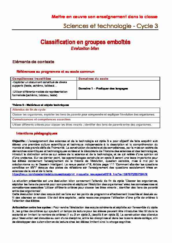 [PDF] Classification en groupes emboîtés