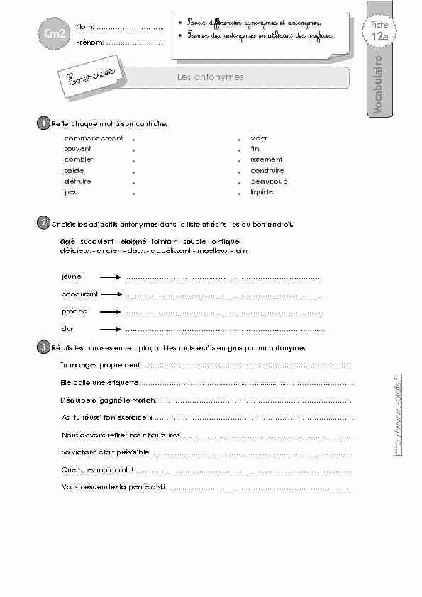 [PDF] vocabulaire-contraires-exercices-correctionpdf - Bloc-note des écoles
