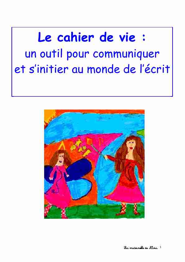 [PDF] cahier de vie - La Maternelle de Nina