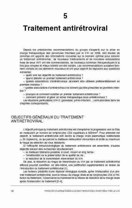[PDF] 5 Traitement antirétroviral