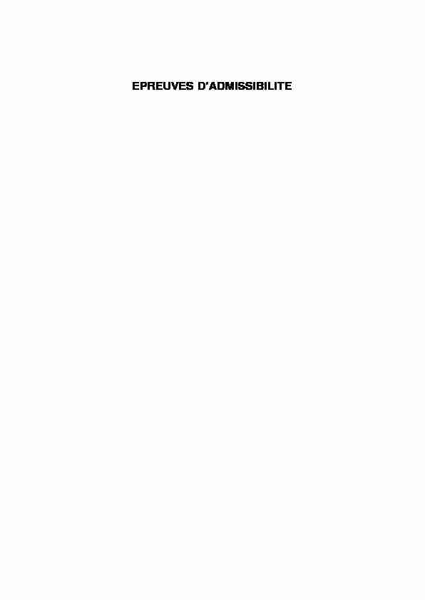[PDF] rapport admissibilité et dadmission 2005