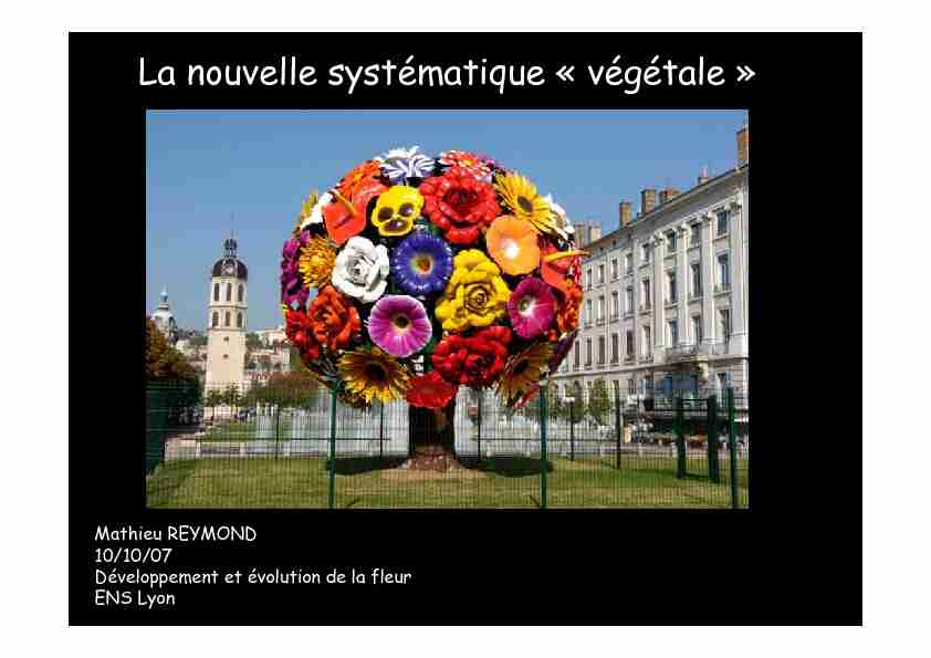 [PDF] La nouvelle systématique « végétale » - ENS Lyon