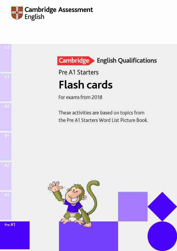 [PDF] Flash cards  Starters - Cambridge English
