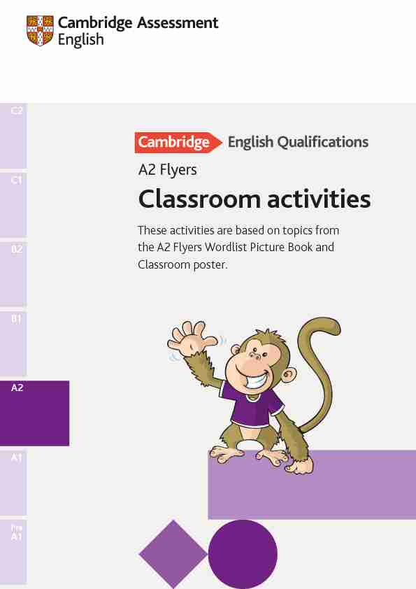 [PDF] Classroom activities  Cambridge English
