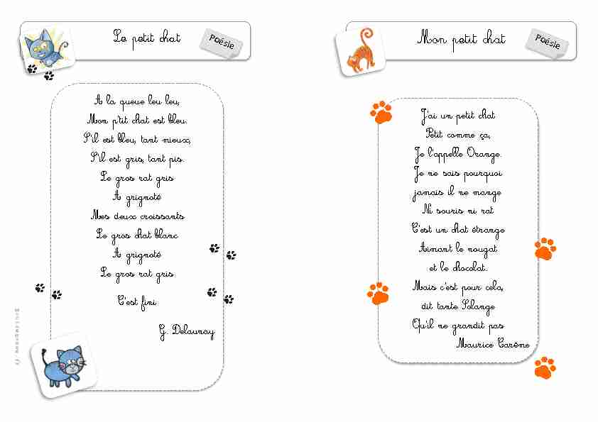 [PDF] Mon petit chat - Eklablog