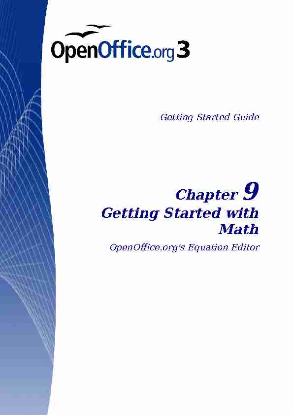 Getting Started with Math - OpenOfficeorg