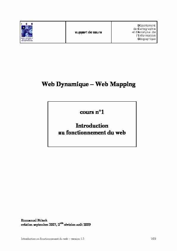 [PDF] Le fonctionnement du web - ENSG - Formation à Distance