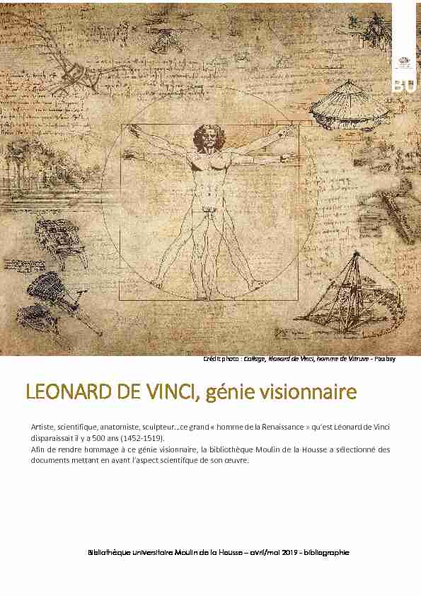 [PDF] LEONARD DE VINCI génie visionnaire