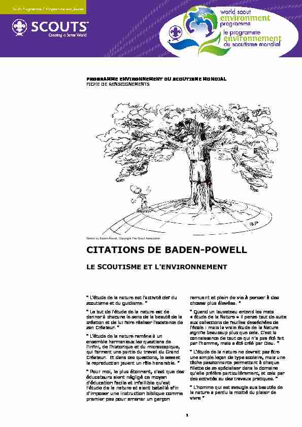 [PDF] CITATIONS DE BADEN-POWELL - International