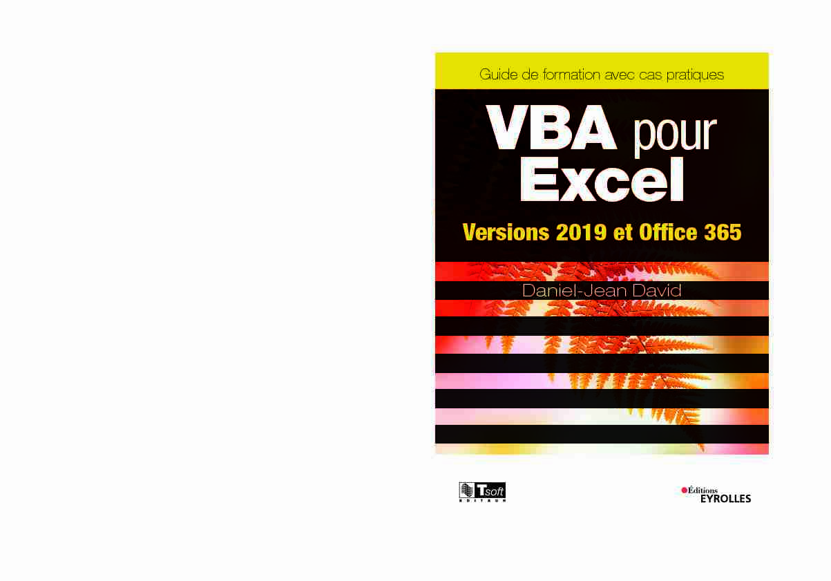 [PDF] VBA pour Excel - Versions 2019 et Office 365 - fnac-staticcom