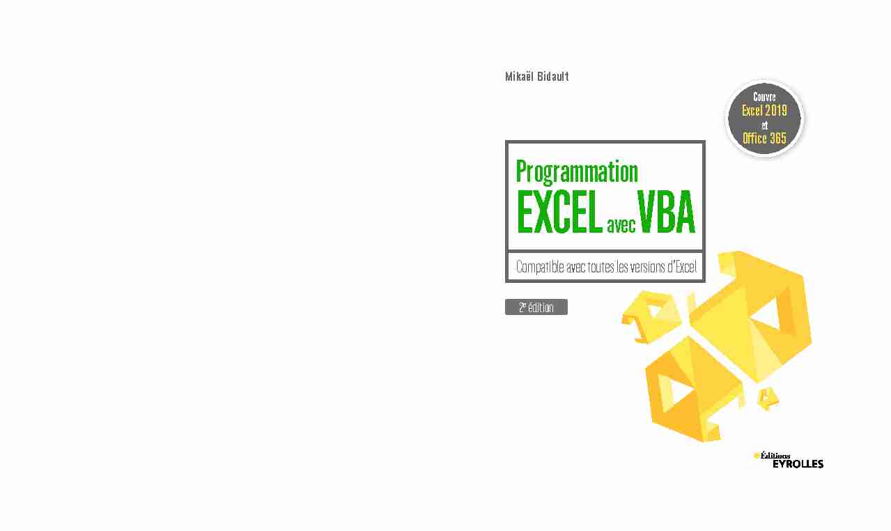 Programmation Excel avec VBA