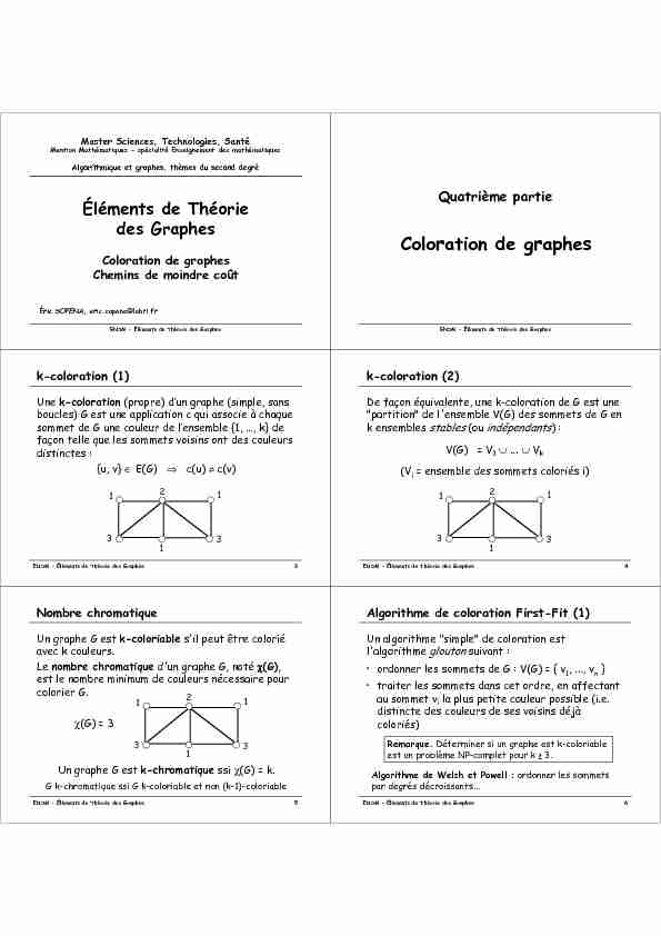 [PDF] Coloration de graphes - Collège sciences et technologies