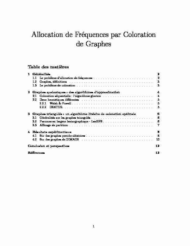 [PDF] Allocation de Fréquences par Coloration de Graphes - Loria