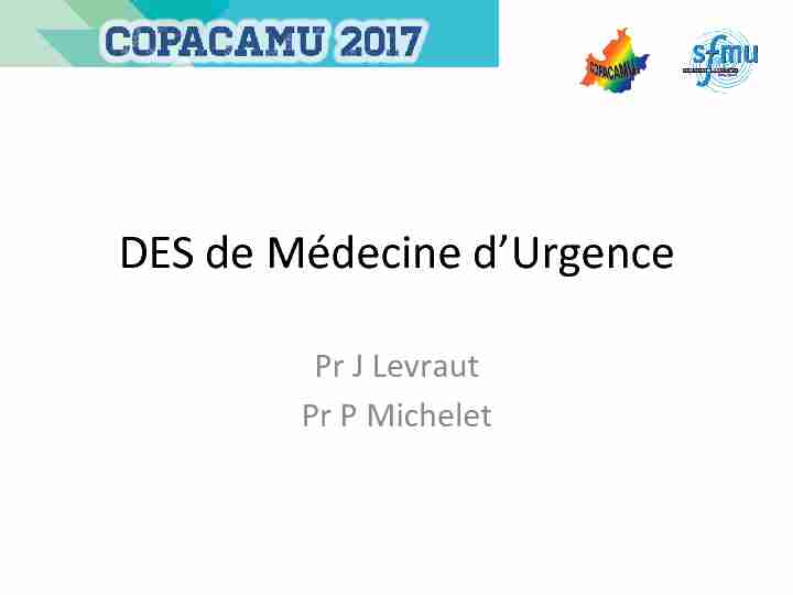 [PDF] DES de Médecine dUrgence - COPACAMU