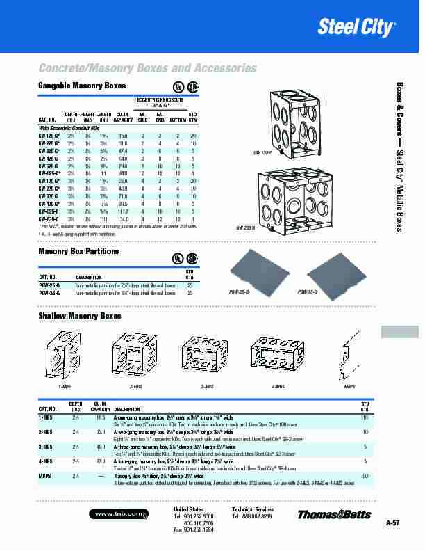Concrete/Masonry Boxes and Accessories