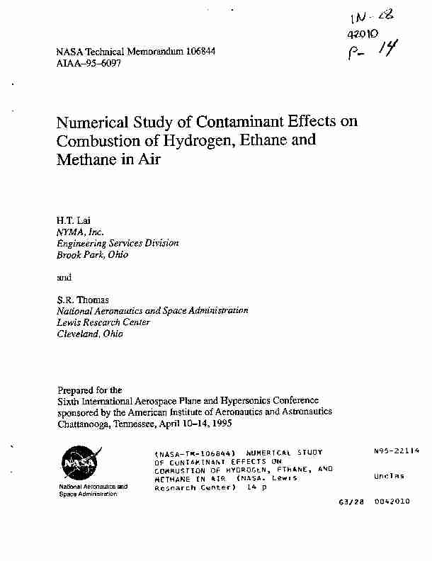 Numerical Study of Contaminant Effects on Combustion of Hydrogen