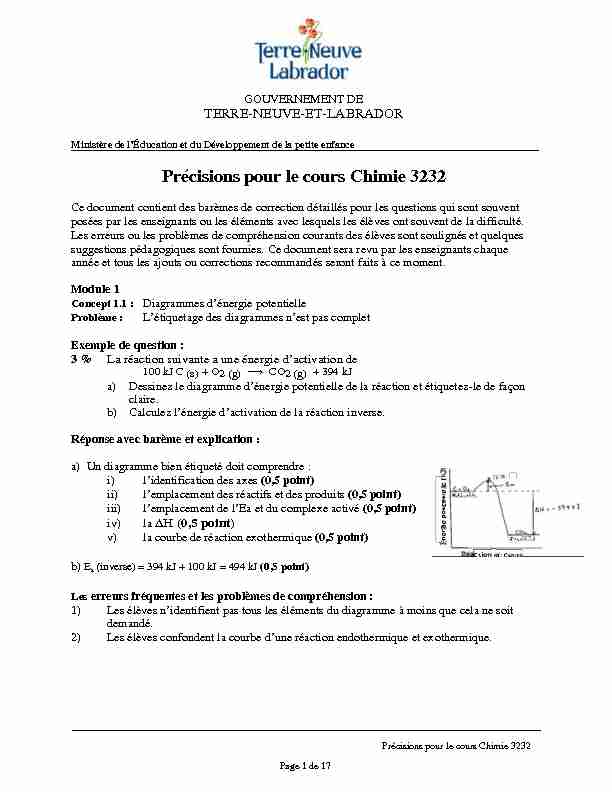 C:examscourse clarificationsChemistry 3202 Clarifications.fr.wpd