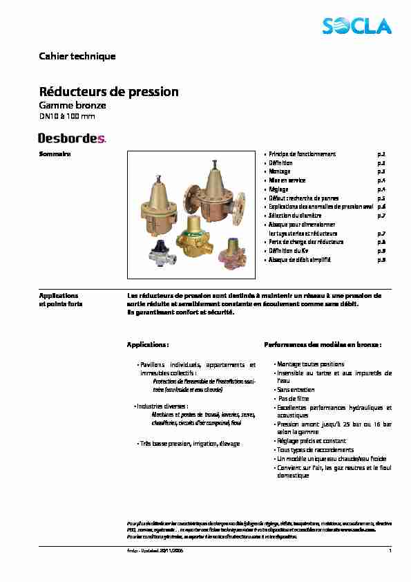 [PDF] Réducteurs de pression - SOCLA
