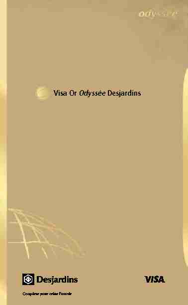 Visa Or Odyssée Desjardins - Assurance voyage Desjardins