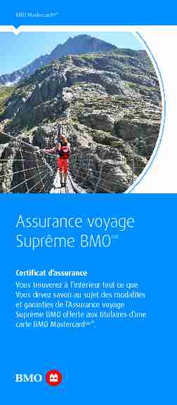 [PDF] Assurance voyage Suprême BMOMD