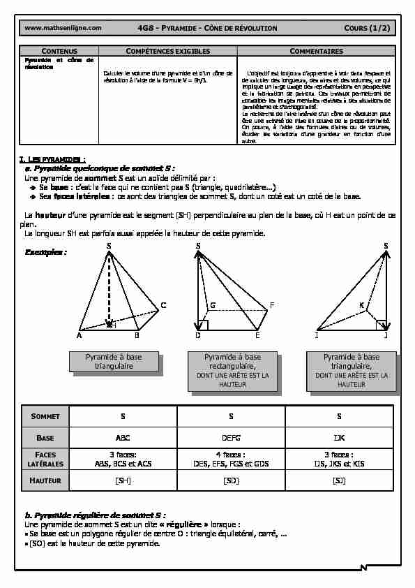 [PDF] a Pyramide quelconque de sommet S - MATHS EN LIGNE