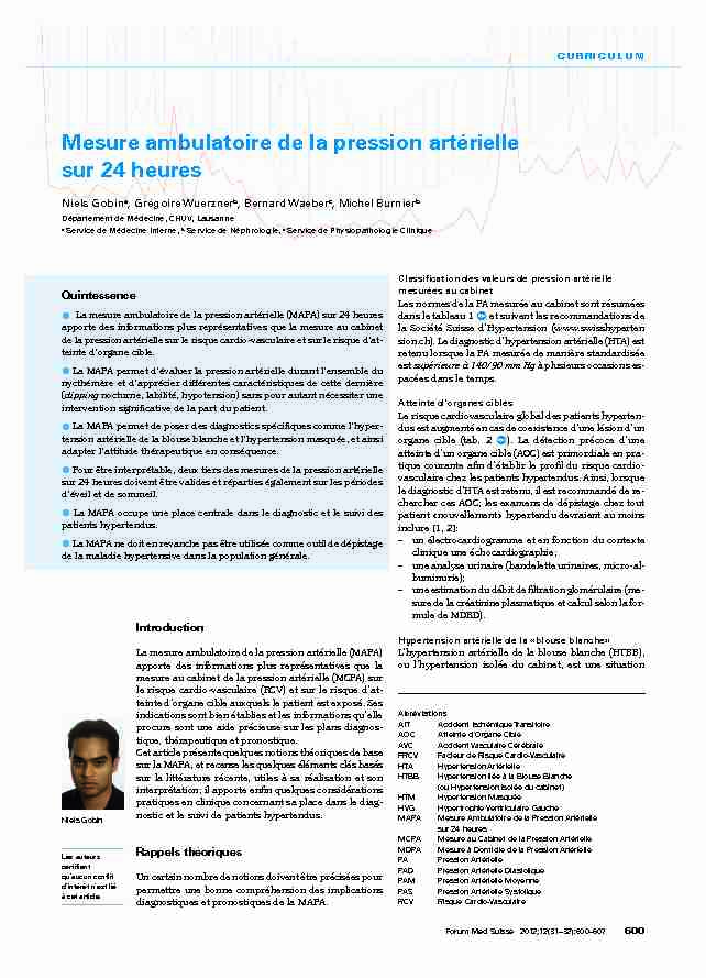[PDF] Mesure ambulatoire de la pression artérielle sur 24 heures - CHUV