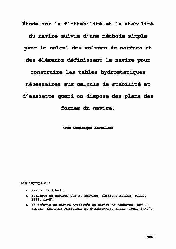 Searches related to calcul du tirant d eau d un navire PDF