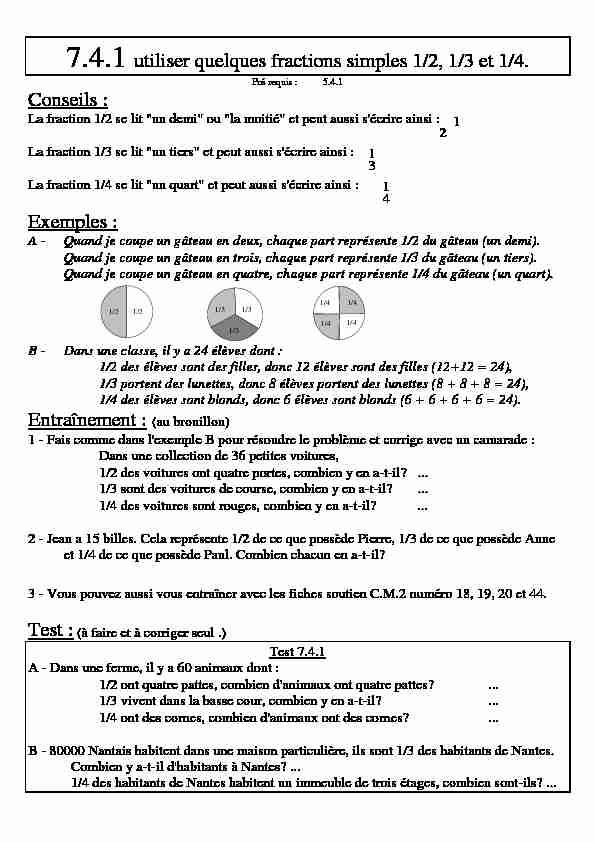 [PDF] 741 utiliser quelques fractions simples 1/2 1/3 et 1/4