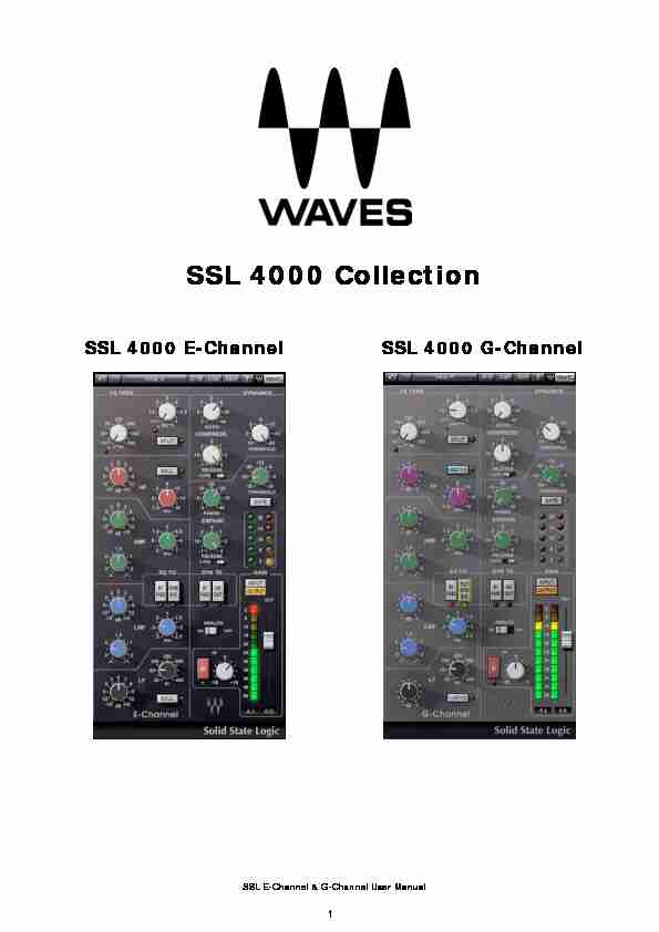 SSL 4000 Channel User Manual