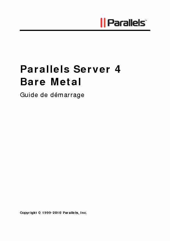 Parallels Server 4 Bare Metal