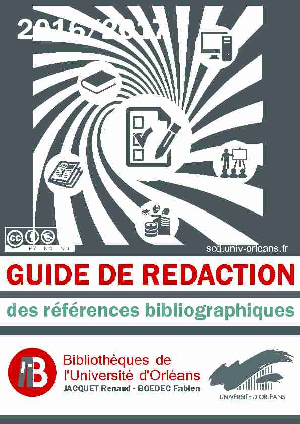 Guide de rédaction des références bibliographiques