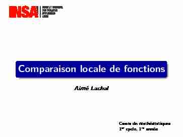 Comparaison locale de fonctions