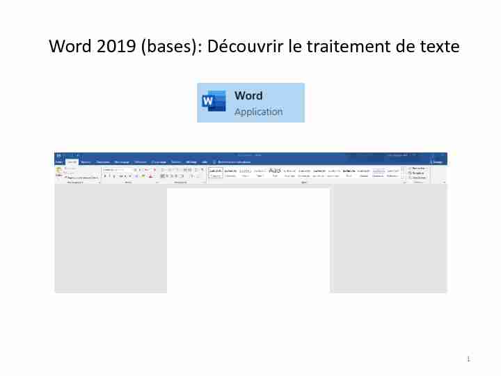 Word 2019 (bases): Découvrir le traitement de texte