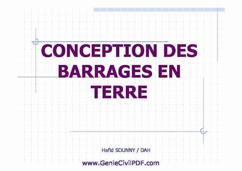 [PDF] CONCEPTION DES BARRAGES EN TERRE  Genie Civil PDF