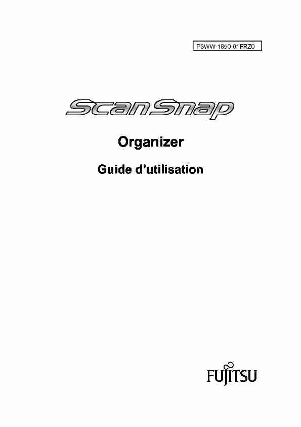 ScanSnap Organizer Guide dutilisation