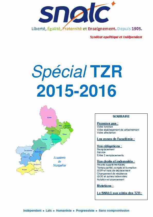 Spécial TZR 2015-2016