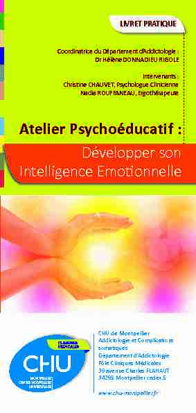 Atelier Psychoéducatif : Développer son Intelligence Emotionnelle