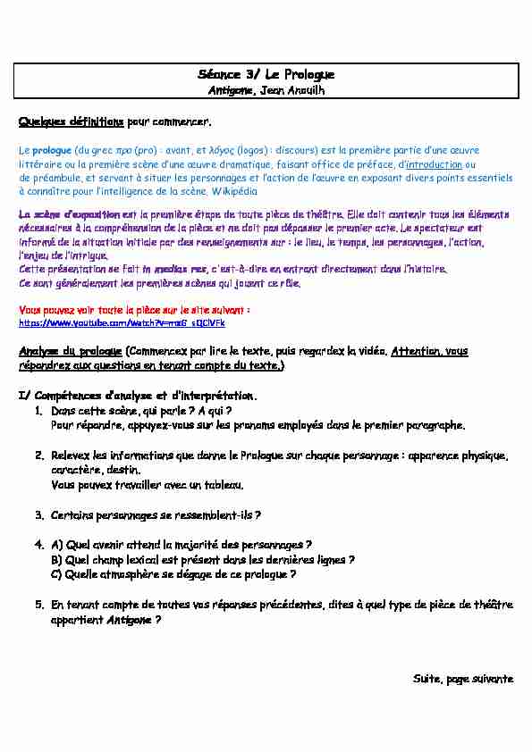 [PDF] Séance 3/ Le Prologue
