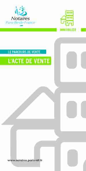 [PDF] LACTE DE VENTE - Acteon Notaires